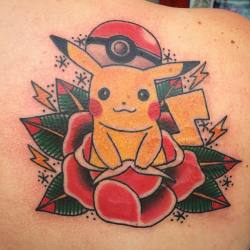kellyborderstattoo:  #pikachu #tattoo from today! Thanks desi! #ichooseyou #savannahtattoo #nintendotattoo #nerdtattoo #gatattooers #kellyborderstattoosdotcom #tattoosnob #ladytattooers #nofilter #gottacatchemall #pokemon  (at Kelly Borders Tattoo) 