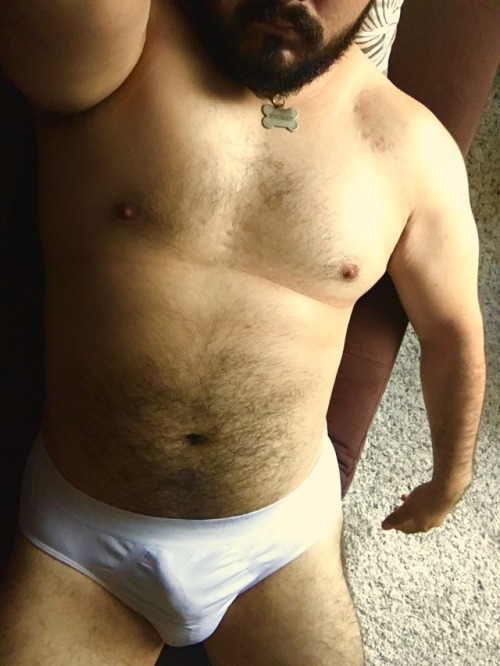 artimues:  rickys-black-cloud:  Tighty whitey Wednesday. Took this before work this morning. Happy hump day!  Woof!  Woof