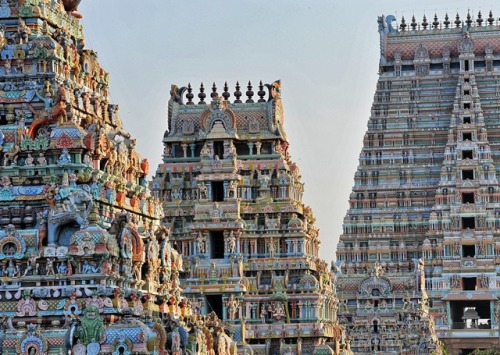 Rangannatha Swami temple gopuras, Sri Rangam, Tamil Nadu