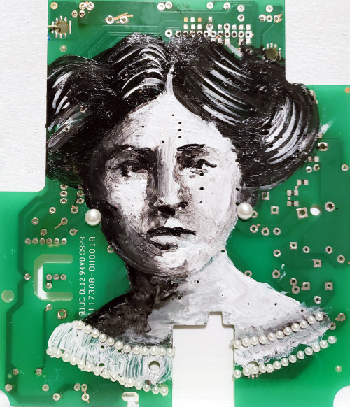 edwardian women on printed circuit board pt 2these ones came off the power supply boards of a bunch 