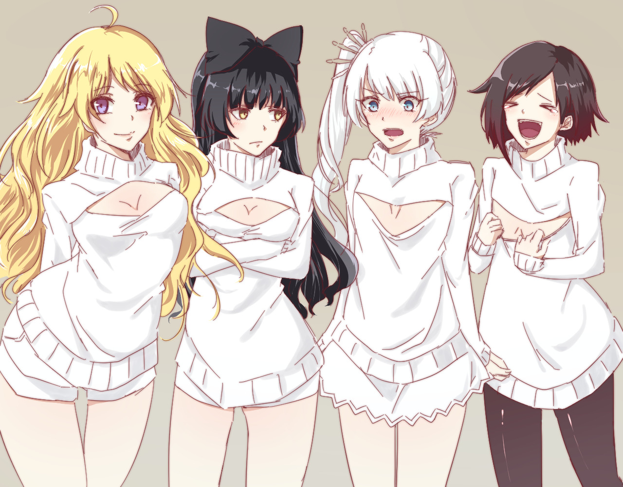 rwby、ルビー・ローズ、ワイス・シュニー、ブレイク・ベラドンナ、ヤン・シャオロン、&gt;