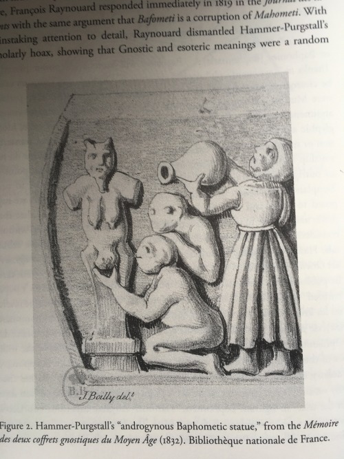 Androgynous Baphometic statue is an illustration from Mémoire des deux coffrets gnostiques du Moyen 