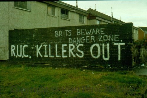 oglaighnaheireann:Brits Beware - Danger Zone, Belfast, Ireland 1980s