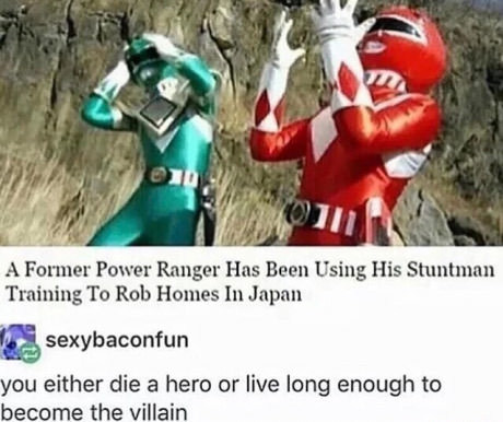 laughoutloud-club - And another former (red) ranger killed his...