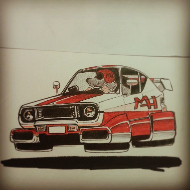 omar-dogan:  Dog racer in a Nissan Silvia hoverjet racer. Racing Minx! 