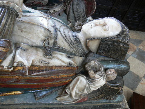 Tomb effigy of Jane Skenard (d. 1539) wife of Sir Richard Knightley, built in the 1540s