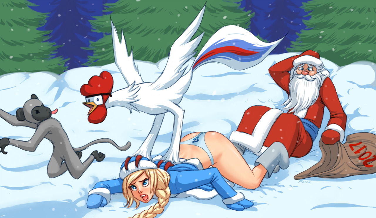 grimphantom2:  flick-the-thief:Happy New Year! Santa’s playing innocent but we