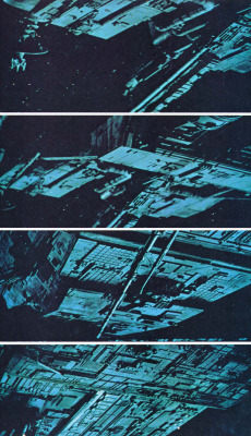 retroscifiart: More of my favourite miniature effects shots from Alien. Can never get enough of this movie. Images from Alien Movie Novel by Richard J Anobile (Futura Publications, 1979)