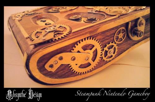 nomalez:  STEAMPUNK NINTENDO GAMEBOY by Absynthe Design Absynthe Design on the web: Facebook / Deviantart . My links(follow me): Steampunk / Video games / Nintendo / Gameboy .  