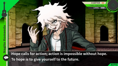 fakedrv3screenshots:Nagito: I say all this because hope is not like a lottery ticket you can sit on 