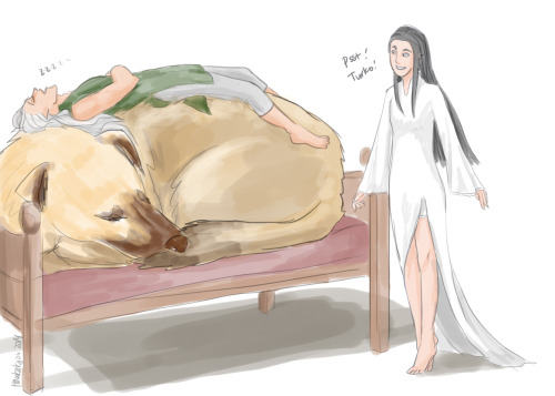 welcometolotr:aredhel loves interrupting naptime