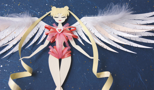 littlepaperforest: Sailor Moon mid transformation! *v*Made entirely out of cut paper. 