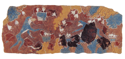 hehasawifeyouknow: These are the famous blue monkeys from the frescoes at Knossos, Crete. They are t