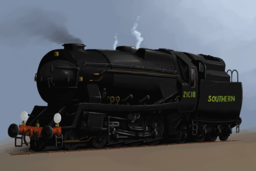 nerailwayartist: A ‘what if’ with Bulleid never streamlining his pacifics, and the &