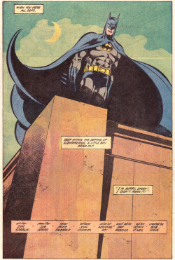 jthenr-comics-vault:  Final Page OfBatman #430 (February 1989)Art by Jim Aparo (Pencils) &amp; Mike DeCarlo (Inks) Story by Jim Starlin 
