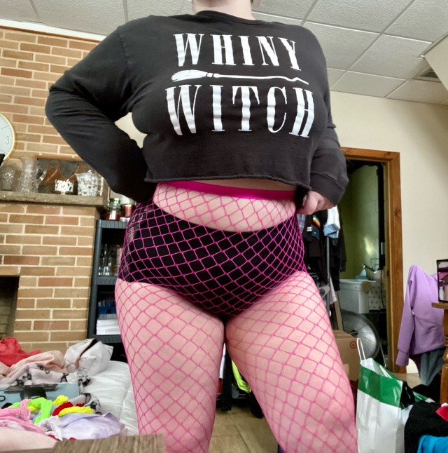 XXX bi-and-bratty:Tried on the fishnets that photo