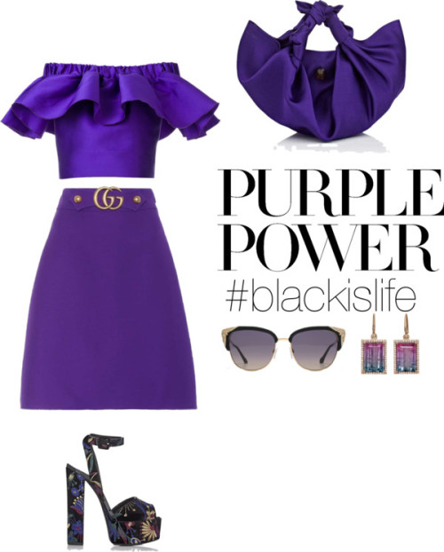 Сет #blackislife пользователя blackislifetag с how to wear high heelsMaison Rabih Kayrouz purple top