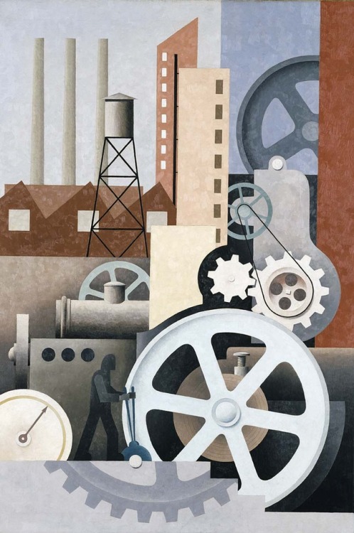 igormag:Paul Kelpe (1902-1985), Machinery (Abstract #2), 1933-34.oil on canvas, 38 ¼ x 26 3/8 in