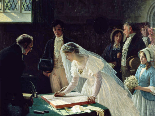 loumargi:Edmund Blair Leighton - Signing the Register