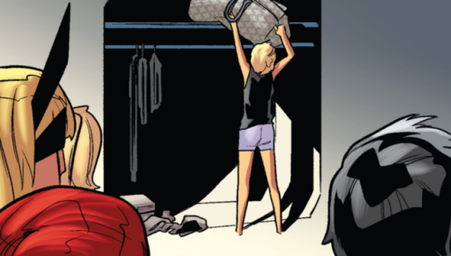 thesassyblacknerd:maxximoffed:We want to go shopping.Uncanny X-Men (2014) #15Emma Frost, the cool mo