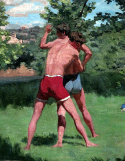 oliverscarlin:  Frédéric Bazille - Bathers (Summer Scene) (1869)