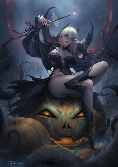 Happy Halloween, do you like my magic? Vinci Rhttps://www.artstation.com/artwork/xJlgkO 