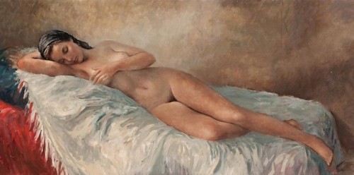 Pedro Pruna O'Cerans (Spanish, 1904–1977),  Desnudo femenino , 1953