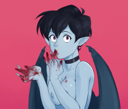 suoiresnuart:Well it is the spooky month, so Jude is a vampire now.