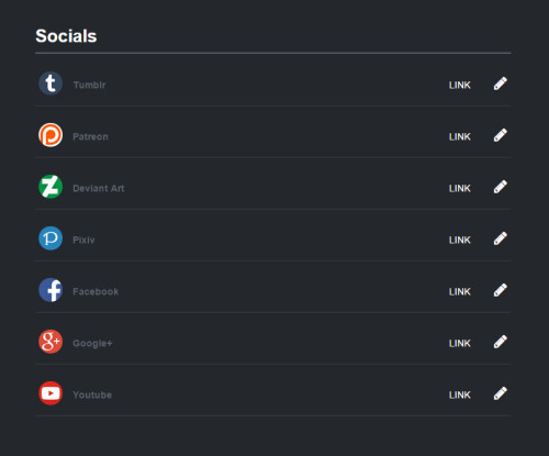 ragawa:  picartotv:  Picarto.TV - Developer NewsDear followers,we have added something new to our WIP of our page redesign. As you can see we have added some socials that you are able to link to your account pages and let them displayed on your channel