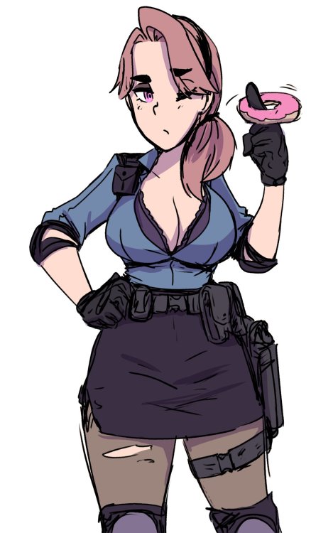 Doodling my bad cop from APBAPB is a cops and robbers game that has everything I want in it except being, like, actually good ;( But my incopetent cop girl can be as cute as I could ever hope in my heart of hearts 