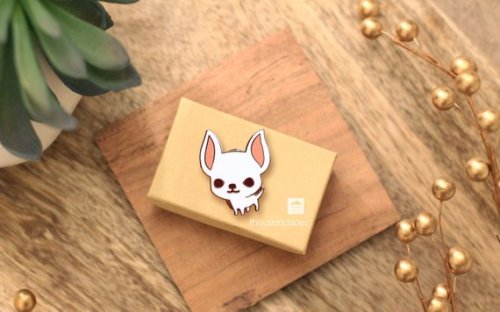 chihuahua enamel pin