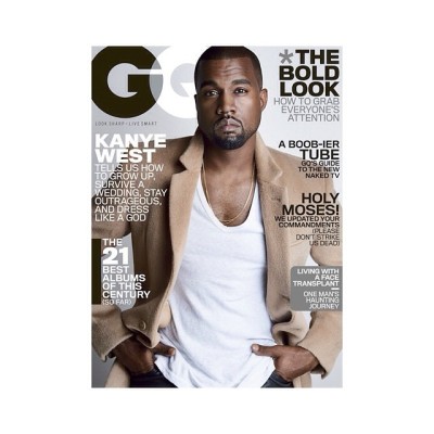 Well hey Kanye! | Kanye on the cover of GQ’s August issue. Wearing a Calvin Klein coat; Balmain t-shirt; En Noir pants #mcm #styleicon #mensstyle #menswear #mensfashion #GQ #kanyewest #august2014