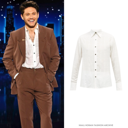 Niall hosting ‘Jimmy Kimmel’ | August 24, 202173 London Raw Edge Windowpane Check Shirt ($515)Workin