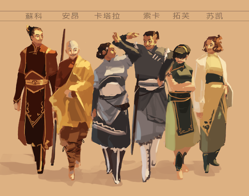 XXX gays4korra:psrj:another go at my gaang redesigns photo