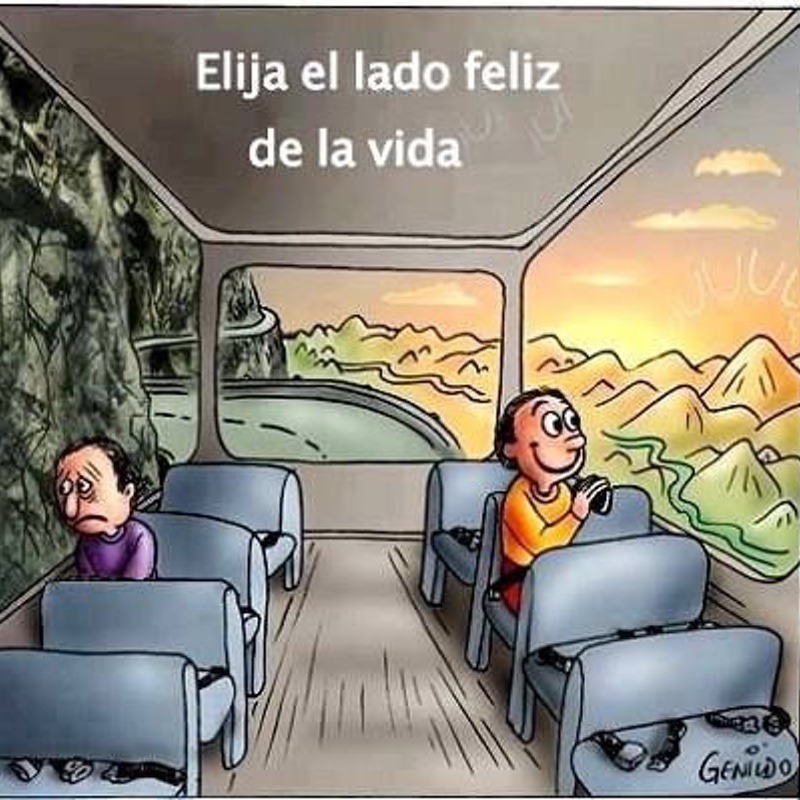 hoyvasasonreir:  Solo es cuestión de actitud, elije el lado positivo de la vida.