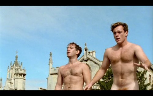 notdbd:  Cambridge Spies: Toby Stephens, Tom Hollander, and Rupert Penry-Jones strip naked and jump into the water. Years later, Kim Philby, Donald Maclean  and Guy Burgess would reveal much bigger things.  