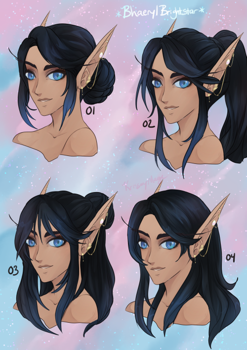  Another round of different hair options, now for my arcane mage. So far 04 is the closest I have in