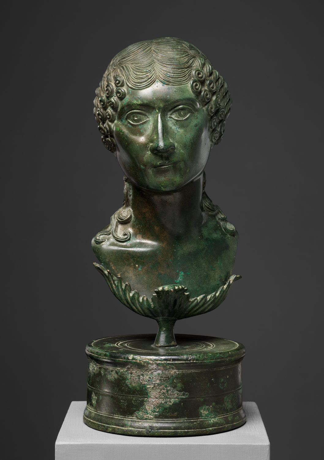 sadighgallery:
“Bronze Portrait Bust of a Roman Matron. Early Imperial, Julio-Claudian ca. A.D. 20–50This bust of a private individual has often been taken to represent one of the emperor Augustus’s descendants, notably his granddaughter Agrippina...