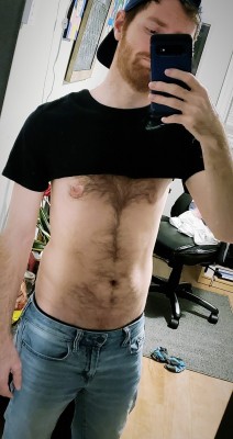 itsryanguys:I cut this shirt to make masks and realized the arms were still intact and so it makes quite the crop top, a very titties out look. If I wasn’t as shy offline I’d try and rock this look at a beach or something when they opened