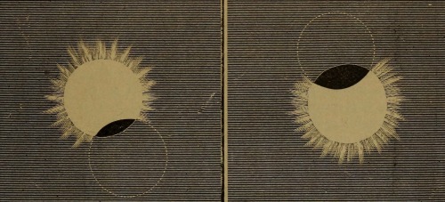 magictransistor:Samuel W. Hall. Corona of an Eclipse, Moon Hiding Lower and Upper Limb of Sun, 