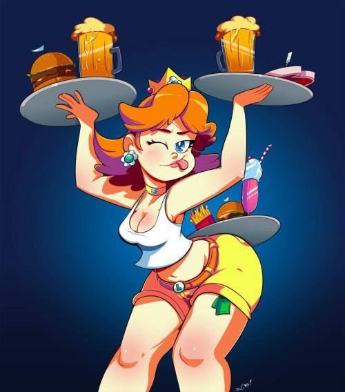 grimphantom2:  jmdurden:  A collaborative piece I did with Dredd Star that was a play of one of his original works.He did the colors, in case you weren’t aware.  That’s the way of using your butt, Daisy!   her milkshakes thou~ ;9