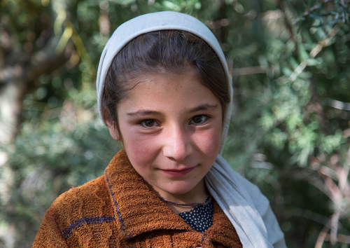 Portrait of an afghan girl, Badakhshan province, Ishkashim, Afghanistan. Taken on August 9, 2016.Pay