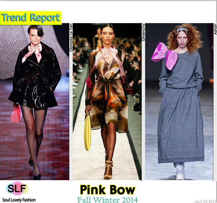 Romantic Pink Bow Fashion Trend for Fall Winter...