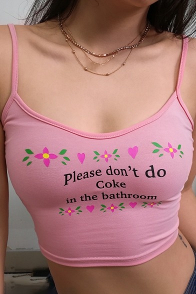 aholypolicestudentus:Sexy Letter Printed CamisolesI like boys - That’s grossThis is disgusting - Sta