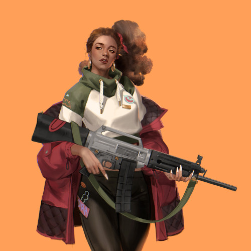  with a shotgunSora Kim https://www.artstation.com/artwork/58xbPz