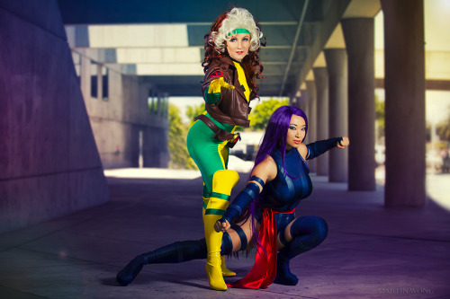 X-Men duo: Rogue and Psylocke by *yayacosplay For more comic book cosplay goodness, follow Geeks in 