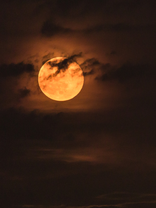 Full moon on the 4th of May, 2015. Just after rising above the horizon.