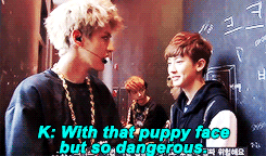 Sex half:  series of krisyeol moments:↣ love/hate pictures