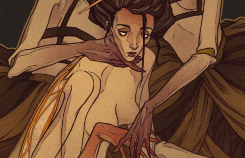 llesim:  When i was little we moved into house after old beekeeper and he left everything behind - beekeeping equipment, empty hives in orchard and some specialized magazines and i liked to browse them and this got stuck in my head. When queen becomes