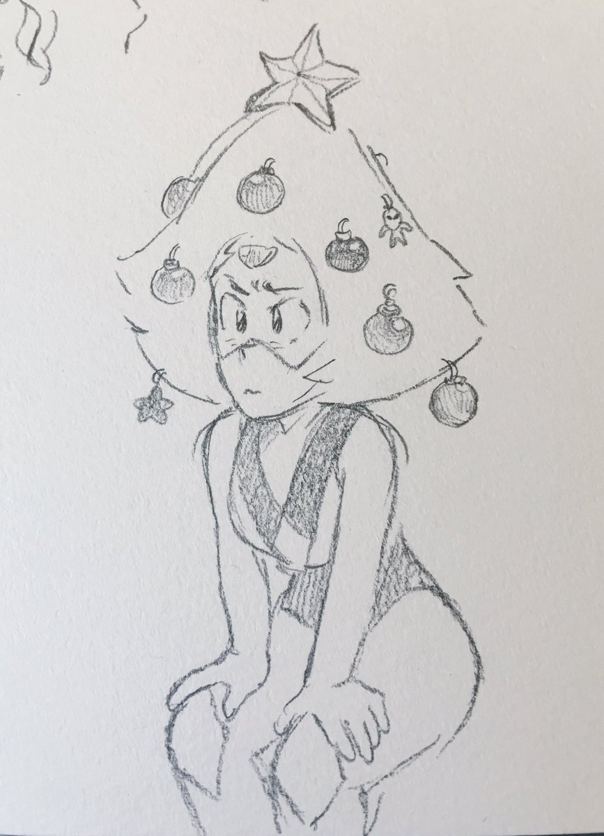 ruryzuly:  peridot marker sketch   bonus christmas tree peridot